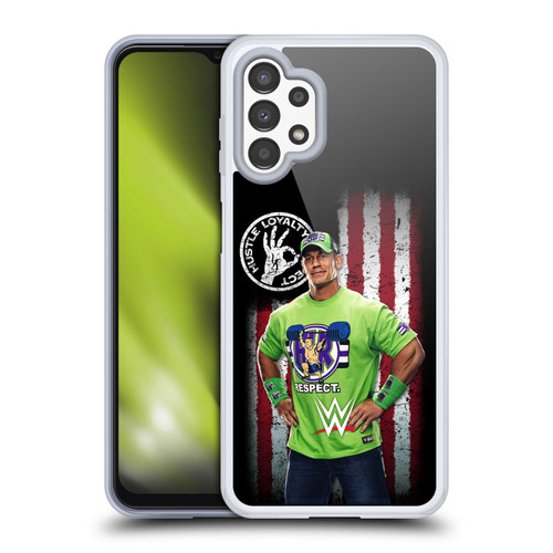 WWE American Flag Superstars John Cena Soft Gel Case for Samsung Galaxy A13 (2022)