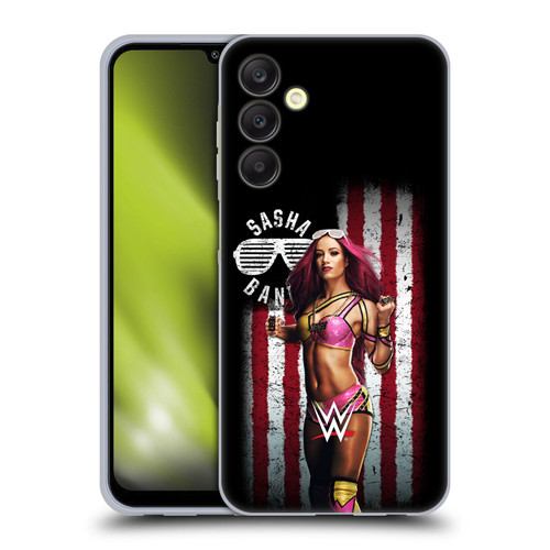 WWE American Flag Superstars Sasha Banks Soft Gel Case for Samsung Galaxy A25 5G