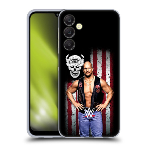 WWE American Flag Superstars Stone Cold Steve Austin Soft Gel Case for Samsung Galaxy A25 5G