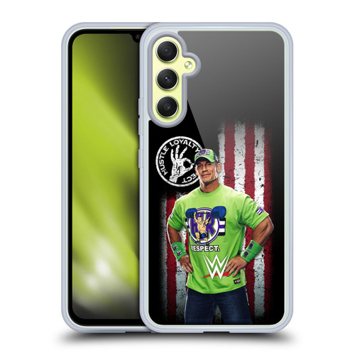 WWE American Flag Superstars John Cena Soft Gel Case for Samsung Galaxy A34 5G