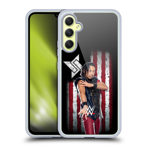 WWE American Flag Superstars Shinsuke Nakamura Soft Gel Case for Samsung Galaxy A34 5G