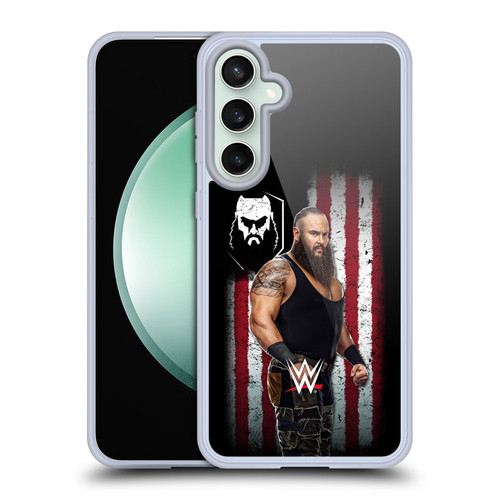 WWE American Flag Superstars Braun Strowman Soft Gel Case for Samsung Galaxy S23 FE 5G & MagSafe