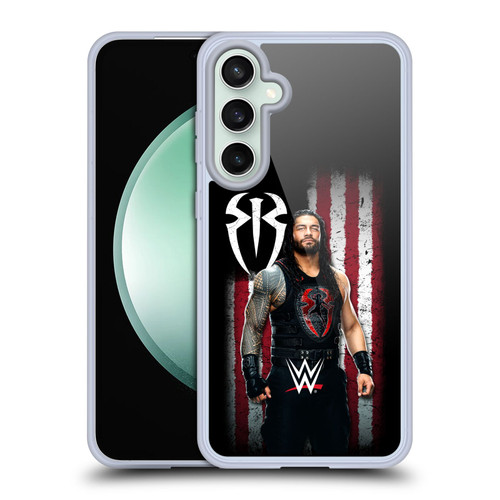 WWE American Flag Superstars Roman Reigns Soft Gel Case for Samsung Galaxy S23 FE 5G & MagSafe