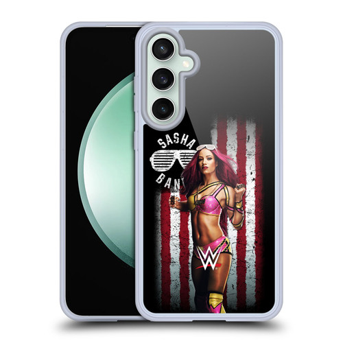 WWE American Flag Superstars Sasha Banks Soft Gel Case for Samsung Galaxy S23 FE 5G & MagSafe