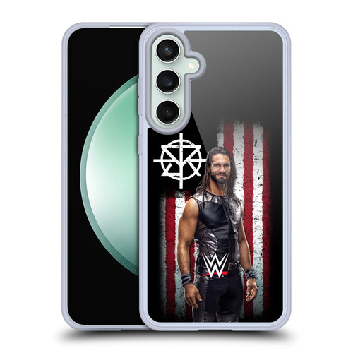 WWE American Flag Superstars Seth Rollins Soft Gel Case for Samsung Galaxy S23 FE 5G & MagSafe