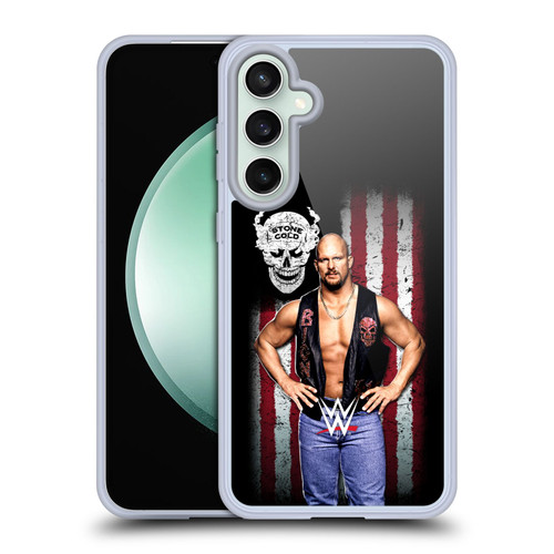 WWE American Flag Superstars Stone Cold Steve Austin Soft Gel Case for Samsung Galaxy S23 FE 5G & MagSafe