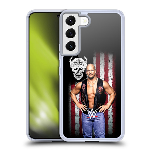 WWE American Flag Superstars Stone Cold Steve Austin Soft Gel Case for Samsung Galaxy S22 5G & MagSafe