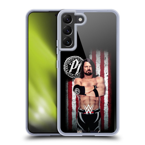 WWE American Flag Superstars AJ Styles Soft Gel Case for Samsung Galaxy S22+ 5G & MagSafe