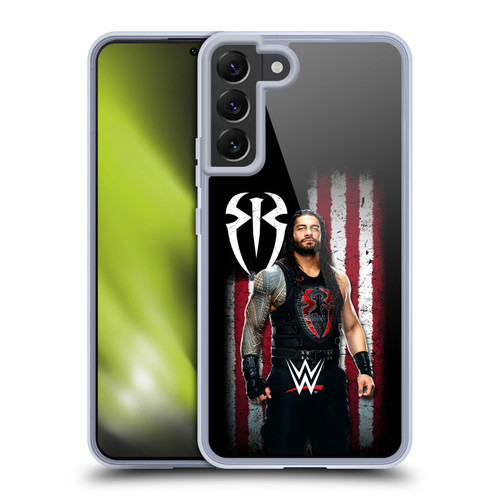 WWE American Flag Superstars Roman Reigns Soft Gel Case for Samsung Galaxy S22+ 5G & MagSafe