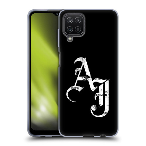 WWE Aj Styles Grunge Initials Soft Gel Case for Samsung Galaxy A12 (2020)
