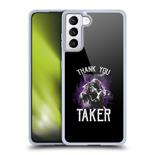 WWE 2017/18 Superstars Undertaker Thank You Soft Gel Case for Samsung Galaxy S21+ 5G & MagSafe