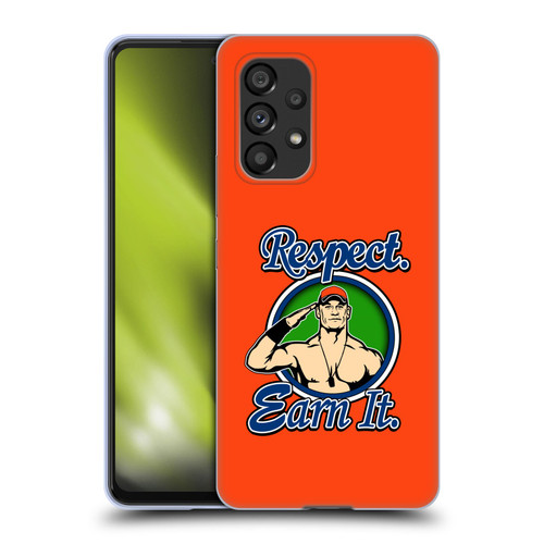 WWE 2017/18 Superstars 4 John Cena Respect Earn It Soft Gel Case for Samsung Galaxy A53 5G (2022)