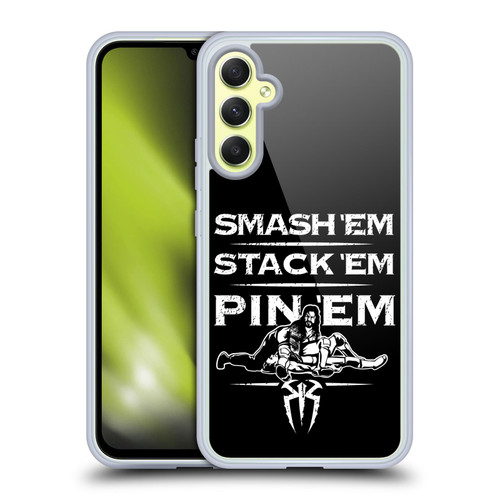 WWE R. Reigns Graphics Smash Em Stack Em Pin Em Soft Gel Case for Samsung Galaxy A34 5G
