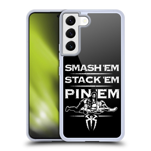 WWE R. Reigns Graphics Smash Em Stack Em Pin Em Soft Gel Case for Samsung Galaxy S22 5G & MagSafe