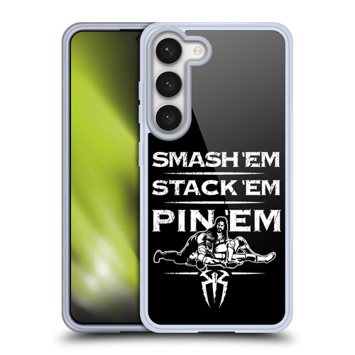 WWE R. Reigns Graphics Smash Em Stack Em Pin Em Soft Gel Case for Samsung Galaxy S23 5G & MagSafe