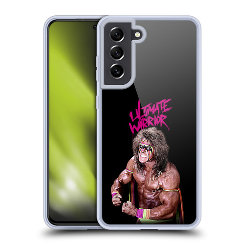 WWE Ultimate Warrior Photo & Signature Soft Gel Case for Samsung Galaxy S21 FE 5G & MagSafe