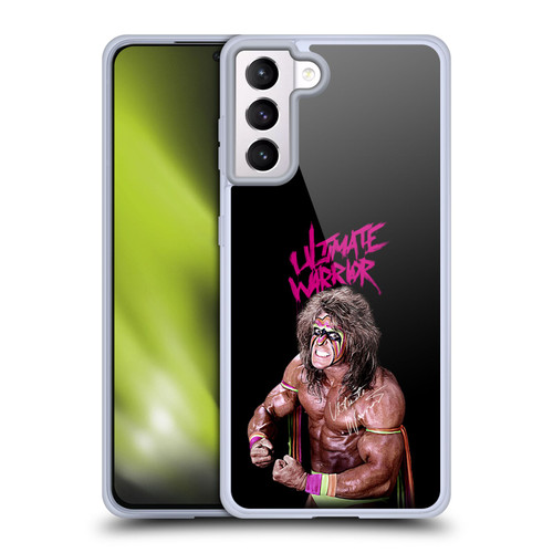 WWE Ultimate Warrior Photo & Signature Soft Gel Case for Samsung Galaxy S21+ 5G & MagSafe