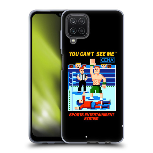 WWE 2017/18 Superstars John Cena 8-Bit Retro Soft Gel Case for Samsung Galaxy A12 (2020)