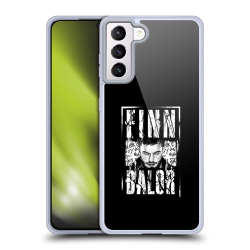 WWE Superstars 8 Finn Bàlor Photo Logotype Soft Gel Case for Samsung Galaxy S21+ 5G & MagSafe