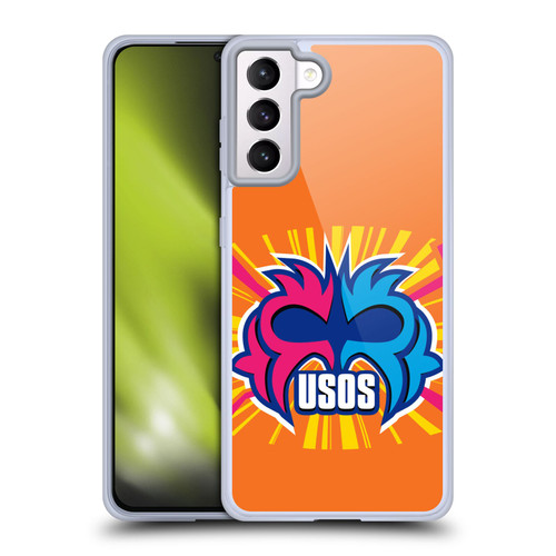 WWE The Usos Play Hard In The Paint Soft Gel Case for Samsung Galaxy S21+ 5G & MagSafe