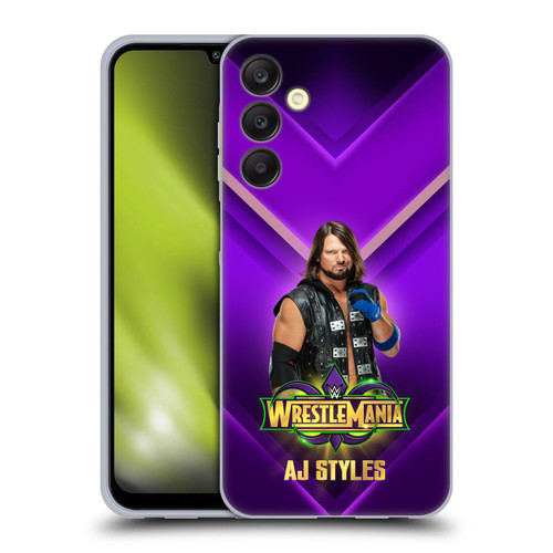 WWE Wrestlemania 34 Superstars AJ Styles Soft Gel Case for Samsung Galaxy A25 5G