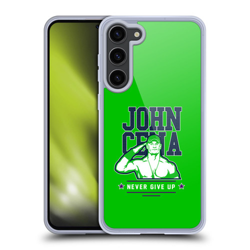 WWE Superstars 8 John Cena Never Give Up 2 Soft Gel Case for Samsung Galaxy S23+ 5G & MagSafe