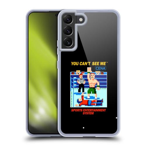 WWE 2017/18 Superstars John Cena 8-Bit Retro Soft Gel Case for Samsung Galaxy S22+ 5G & MagSafe