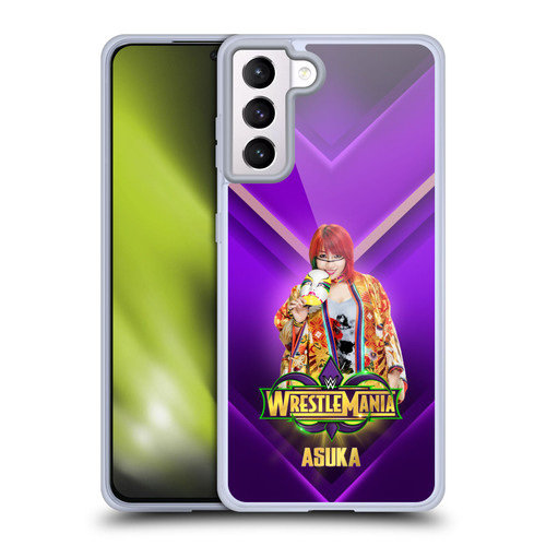 WWE Wrestlemania 34 Superstars Asuka Soft Gel Case for Samsung Galaxy S21+ 5G & MagSafe