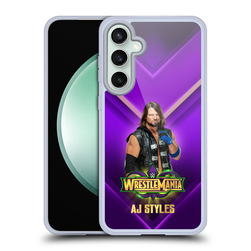 WWE Wrestlemania 34 Superstars AJ Styles Soft Gel Case for Samsung Galaxy S23 FE 5G & MagSafe