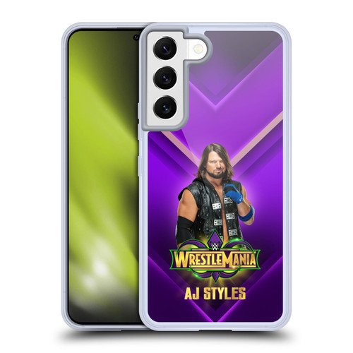 WWE Wrestlemania 34 Superstars AJ Styles Soft Gel Case for Samsung Galaxy S22 5G & MagSafe