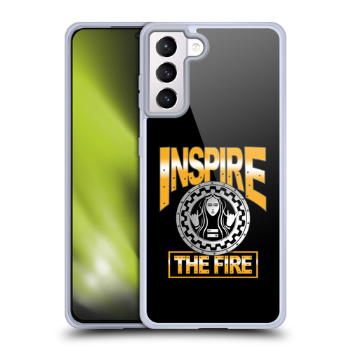 WWE Superstars 9 Becky Lynch Inspire The Fire Soft Gel Case for Samsung Galaxy S21+ 5G & MagSafe
