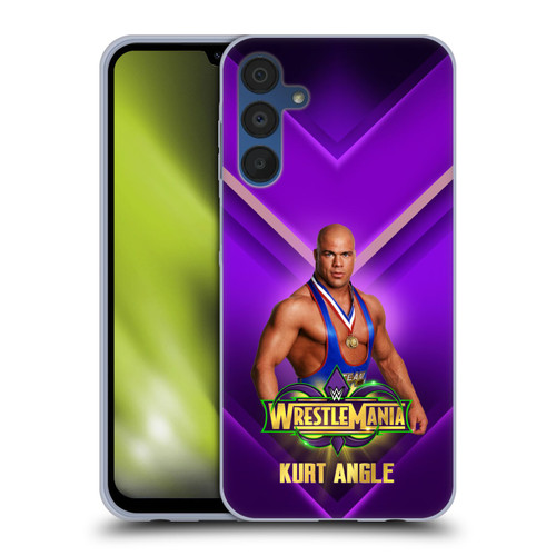 WWE Wrestlemania 34 Superstars Kurt Angle Soft Gel Case for Samsung Galaxy A15 & MagSafe