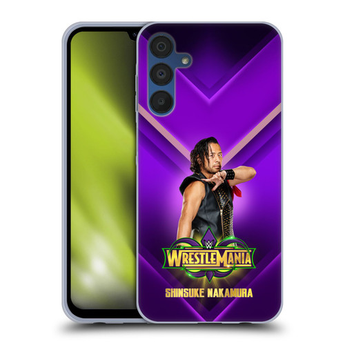 WWE Wrestlemania 34 Superstars Shinsuke Nakamura Soft Gel Case for Samsung Galaxy A15 & MagSafe