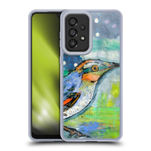 Wyanne Birds Blue and Orange Feathers Soft Gel Case for Samsung Galaxy A33 5G (2022)
