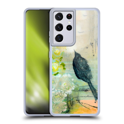 Wyanne Birds Black Feathered Bird Soft Gel Case for Samsung Galaxy S21 Ultra 5G & MagSafe