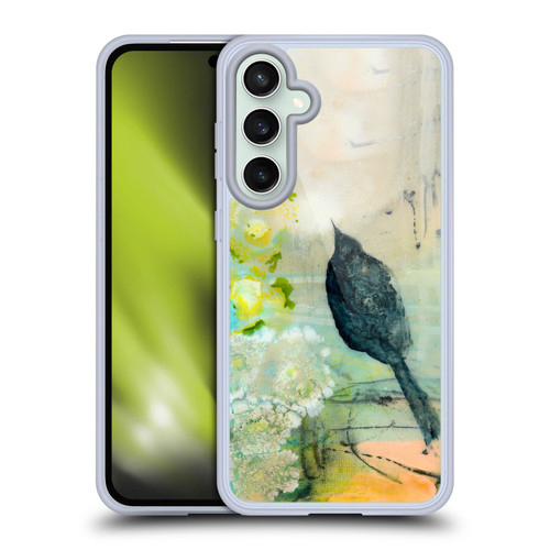 Wyanne Birds Black Feathered Bird Soft Gel Case for Samsung Galaxy S23 FE 5G & MagSafe