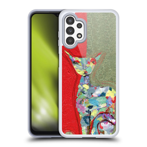 Wyanne Cat Three Cent Attitude Soft Gel Case for Samsung Galaxy A13 (2022)