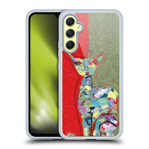 Wyanne Cat Three Cent Attitude Soft Gel Case for Samsung Galaxy A34 5G
