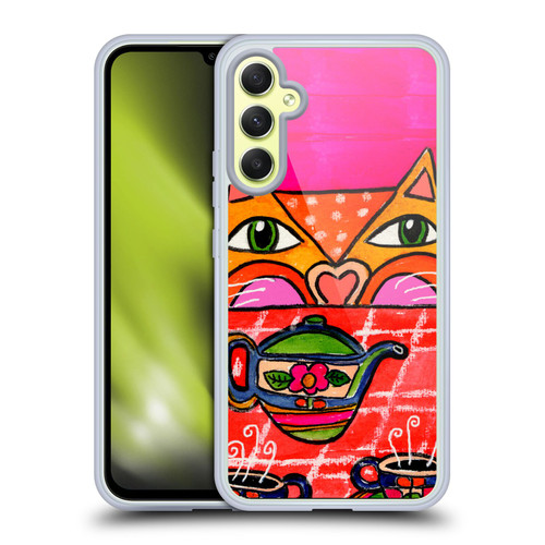 Wyanne Cat Uninvited Guest For Tea Soft Gel Case for Samsung Galaxy A34 5G