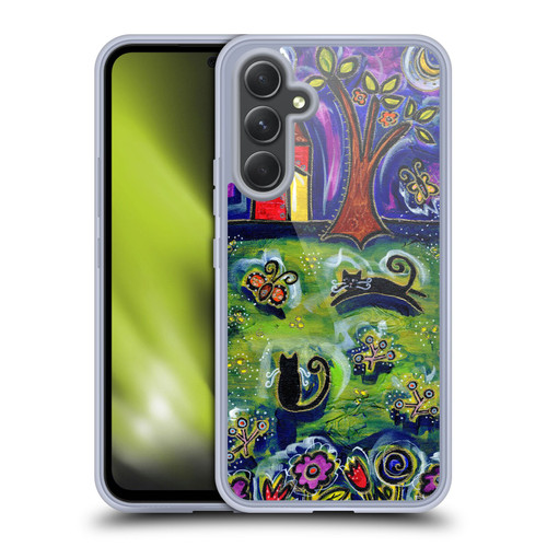 Wyanne Cat Barnyard Kitties At Midnight Soft Gel Case for Samsung Galaxy A54 5G