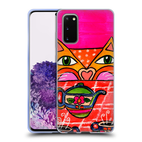 Wyanne Cat Uninvited Guest For Tea Soft Gel Case for Samsung Galaxy S20 / S20 5G