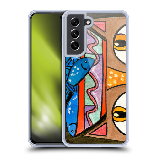 Wyanne Cat Kitty With Fish Bowl Hat Soft Gel Case for Samsung Galaxy S21 FE 5G & MagSafe