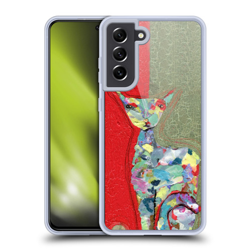 Wyanne Cat Three Cent Attitude Soft Gel Case for Samsung Galaxy S21 FE 5G & MagSafe