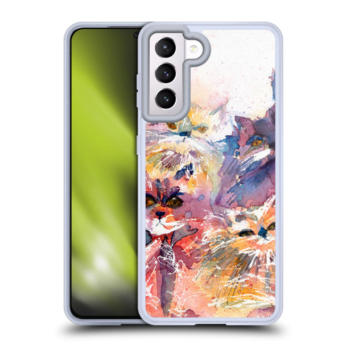 Wyanne Cat Four Kitties Soft Gel Case for Samsung Galaxy S21 5G & MagSafe
