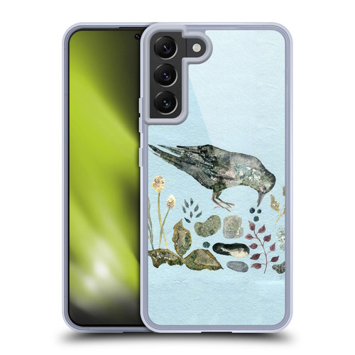Wyanne Birds Fallen Blueberries Soft Gel Case for Samsung Galaxy S22+ 5G & MagSafe