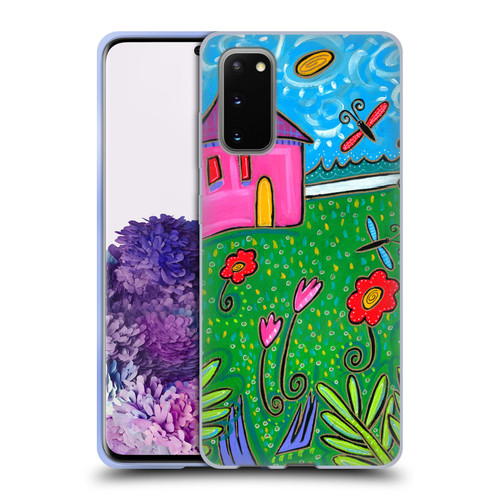 Wyanne Nature 2 Pink House Green Garden Soft Gel Case for Samsung Galaxy S20 / S20 5G