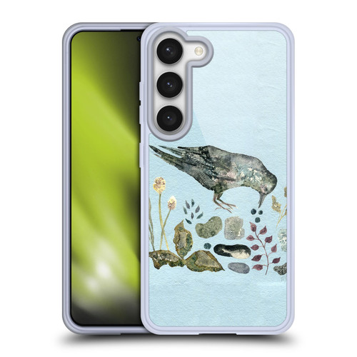 Wyanne Birds Fallen Blueberries Soft Gel Case for Samsung Galaxy S23 5G & MagSafe