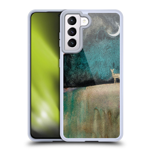 Wyanne Nature 2 Deer and Moon Soft Gel Case for Samsung Galaxy S21 5G & MagSafe