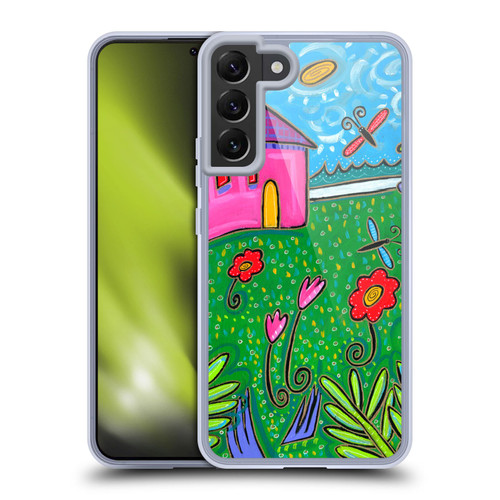 Wyanne Nature 2 Pink House Green Garden Soft Gel Case for Samsung Galaxy S22+ 5G & MagSafe