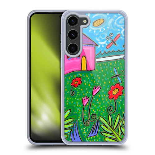 Wyanne Nature 2 Pink House Green Garden Soft Gel Case for Samsung Galaxy S23+ 5G & MagSafe